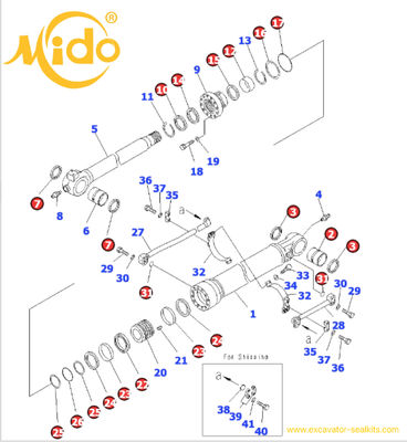 707-99-69560 مناسبة لـ PC700LC-8E0 PC650LC-8E0 كوماتسو أكياس الصنادل الهيدروليكية القابلة للاستمرار