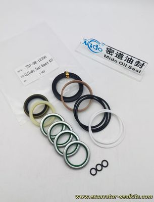 طقم إصلاح ختم الأسطوانة الهيدروليكية الأصلي بمواصفات المصنع 707-98-12390 لضمان عمر الخدمة الأمثل والموثوقية