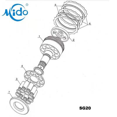 VOE14512788 14512788 طقم إصلاح وختم محرك التأرجح الكامل من TOSHIBA SG20 للحفارة EC360.